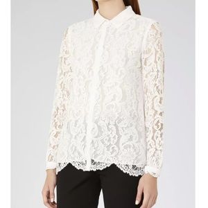 COPY - REISS Yasmina lace shirt